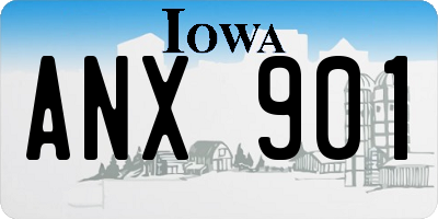IA license plate ANX901