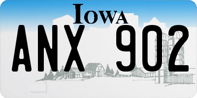 IA license plate ANX902
