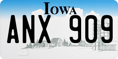 IA license plate ANX909