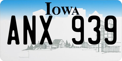 IA license plate ANX939