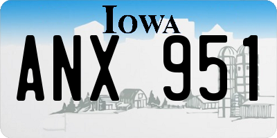 IA license plate ANX951