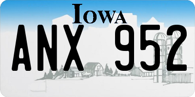 IA license plate ANX952