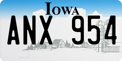 IA license plate ANX954