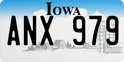 IA license plate ANX979