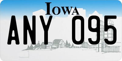 IA license plate ANY095