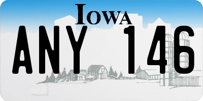 IA license plate ANY146