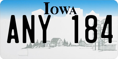 IA license plate ANY184