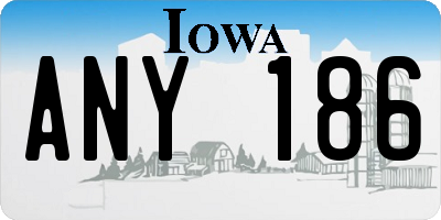 IA license plate ANY186