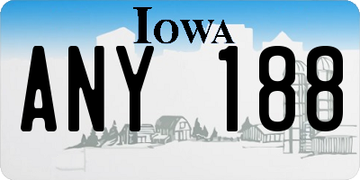 IA license plate ANY188
