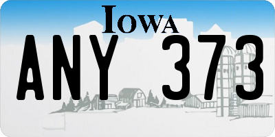 IA license plate ANY373