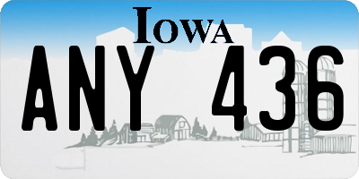 IA license plate ANY436