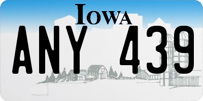 IA license plate ANY439