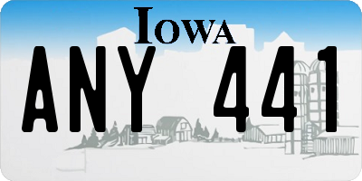IA license plate ANY441