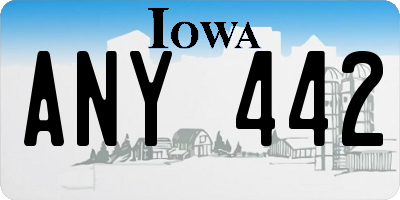 IA license plate ANY442