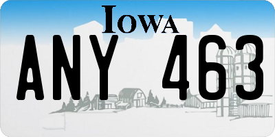 IA license plate ANY463