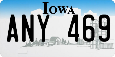 IA license plate ANY469