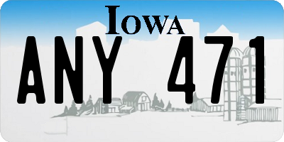 IA license plate ANY471
