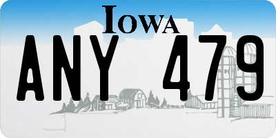 IA license plate ANY479
