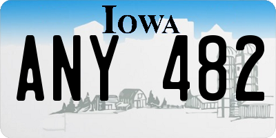 IA license plate ANY482