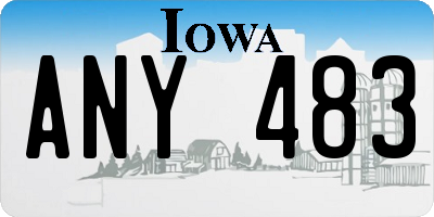 IA license plate ANY483