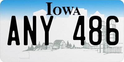 IA license plate ANY486