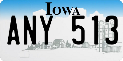 IA license plate ANY513