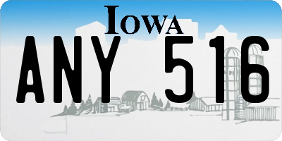 IA license plate ANY516