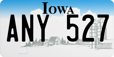 IA license plate ANY527