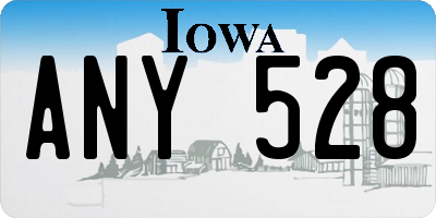IA license plate ANY528