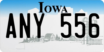 IA license plate ANY556