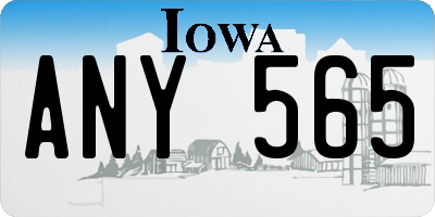 IA license plate ANY565