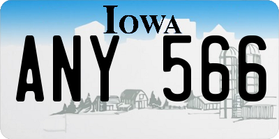 IA license plate ANY566