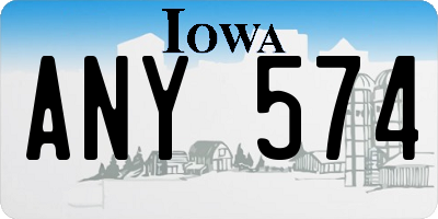IA license plate ANY574