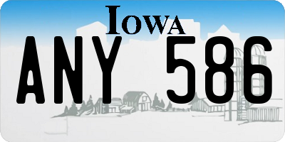 IA license plate ANY586