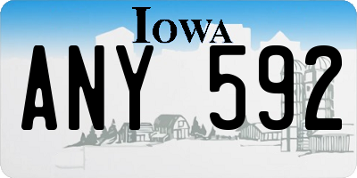 IA license plate ANY592