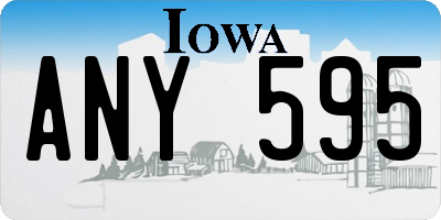 IA license plate ANY595