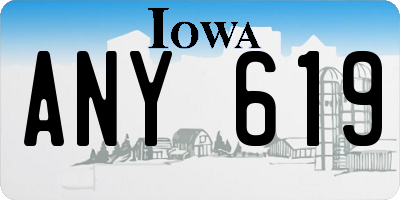 IA license plate ANY619