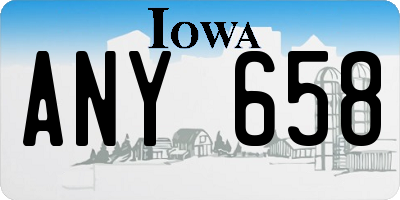 IA license plate ANY658