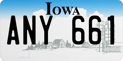 IA license plate ANY661