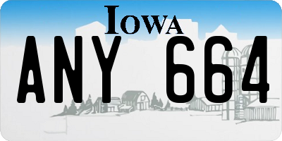 IA license plate ANY664