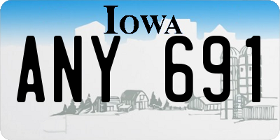 IA license plate ANY691