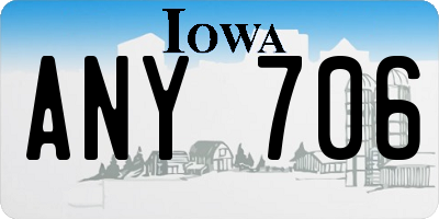 IA license plate ANY706