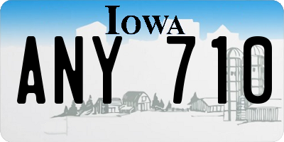 IA license plate ANY710