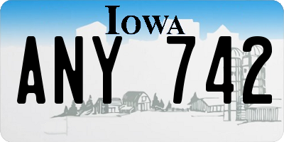 IA license plate ANY742