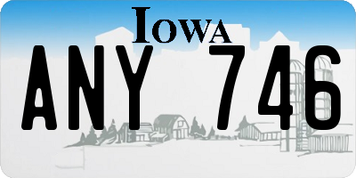 IA license plate ANY746