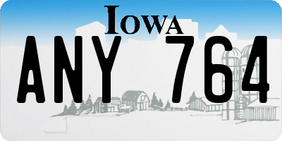 IA license plate ANY764
