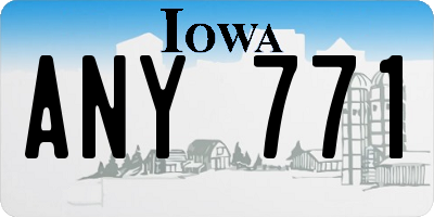 IA license plate ANY771