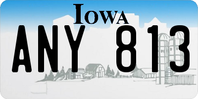IA license plate ANY813