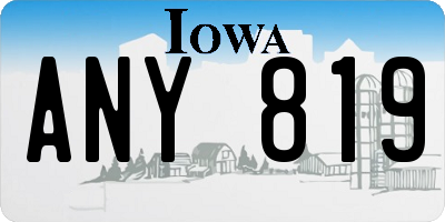 IA license plate ANY819