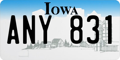 IA license plate ANY831